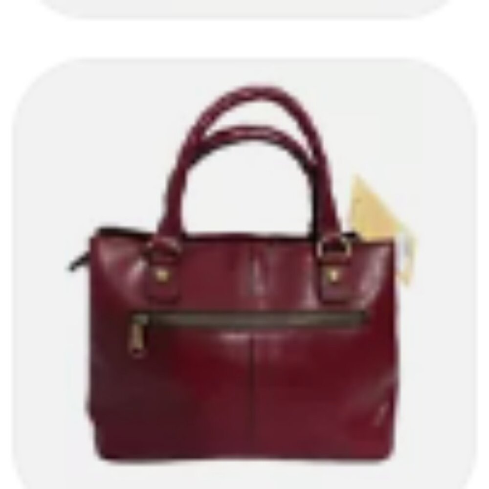 Patricia Nash Dorothy Leather Satchel with Crossbody Strap NEW - Picture 2 of 2